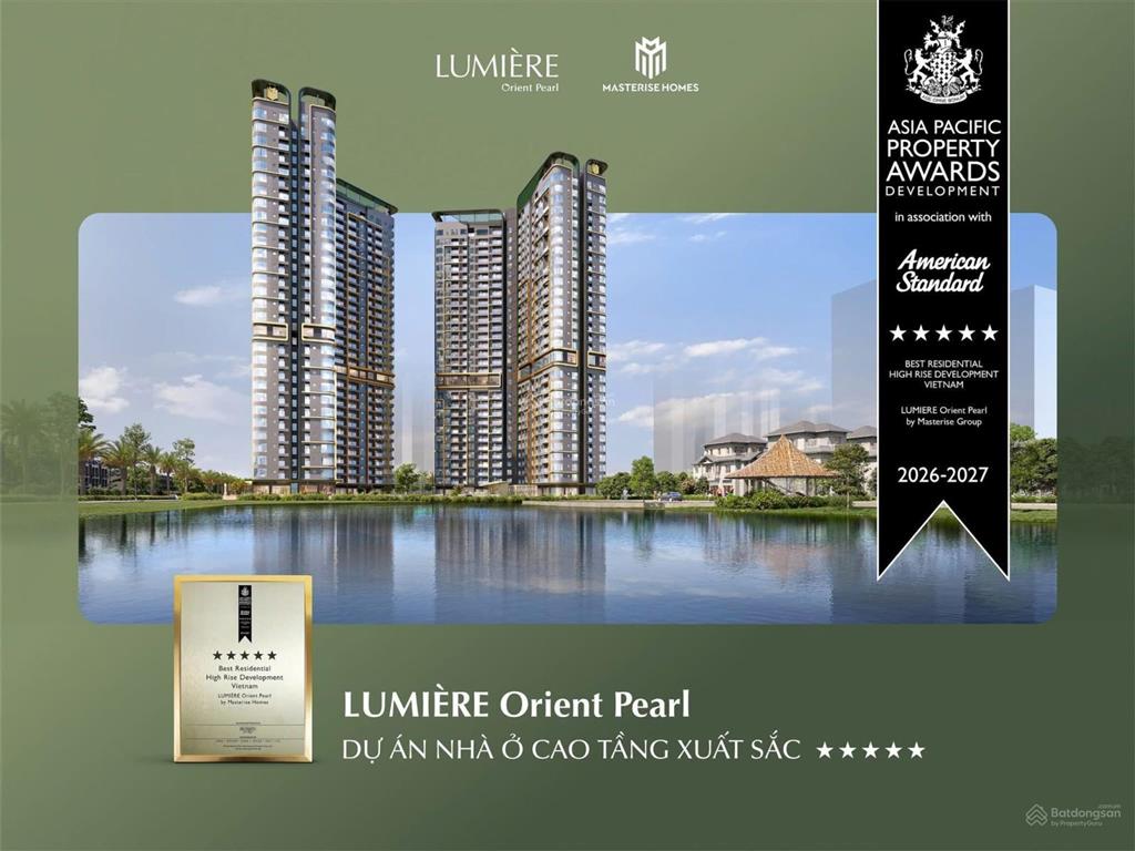 Studio  1 phòng ngủ lumiere orient pearl tầng trung giá rẻ hơn hđmb 100 triệu