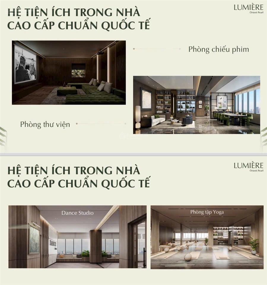 Studio  1 phòng ngủ lumiere orient pearl tầng trung giá rẻ hơn hđmb 100 triệu