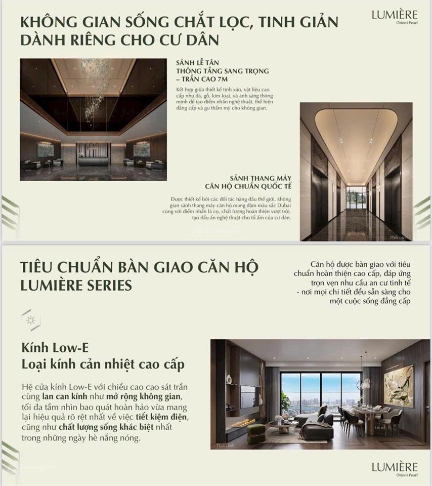 Studio  1 phòng ngủ lumiere orient pearl tầng trung giá rẻ hơn hđmb 100 triệu