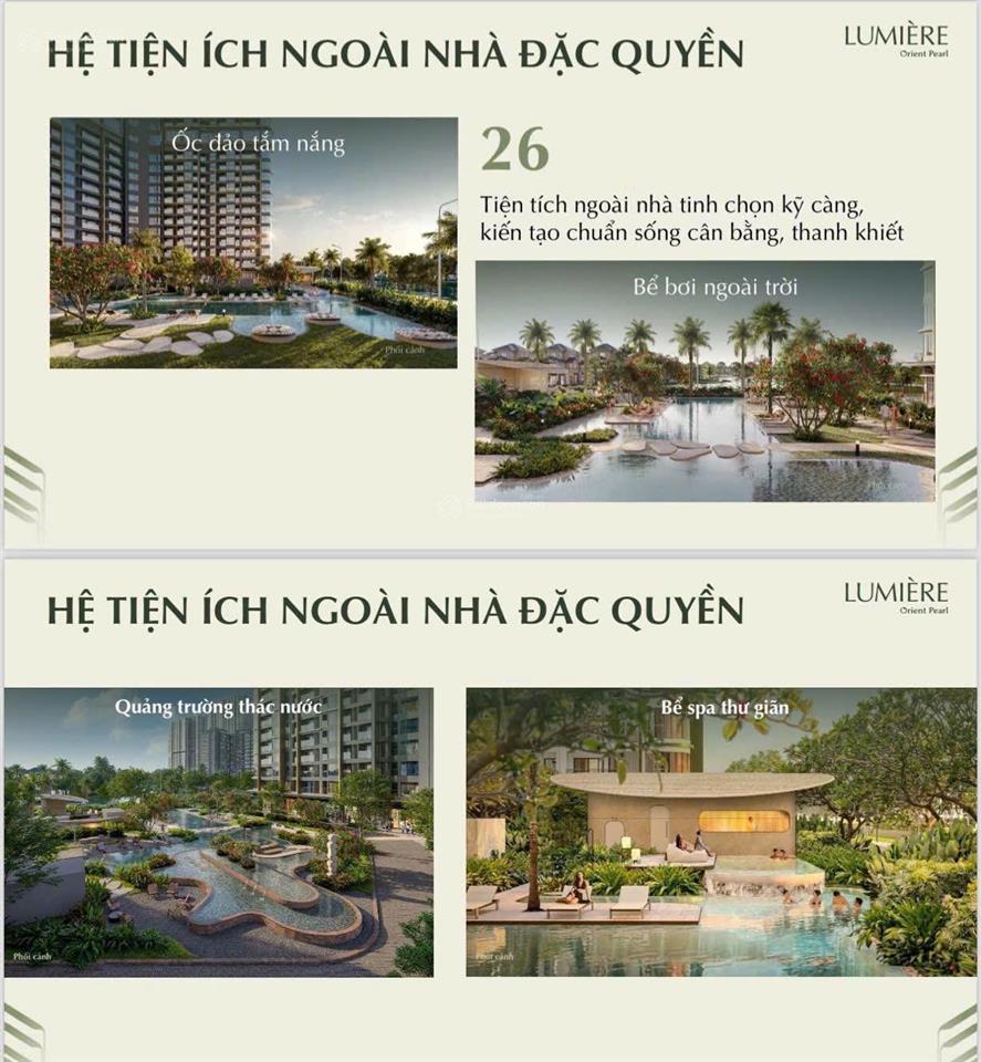 Studio  1 phòng ngủ lumiere orient pearl tầng trung giá rẻ hơn hđmb 100 triệu