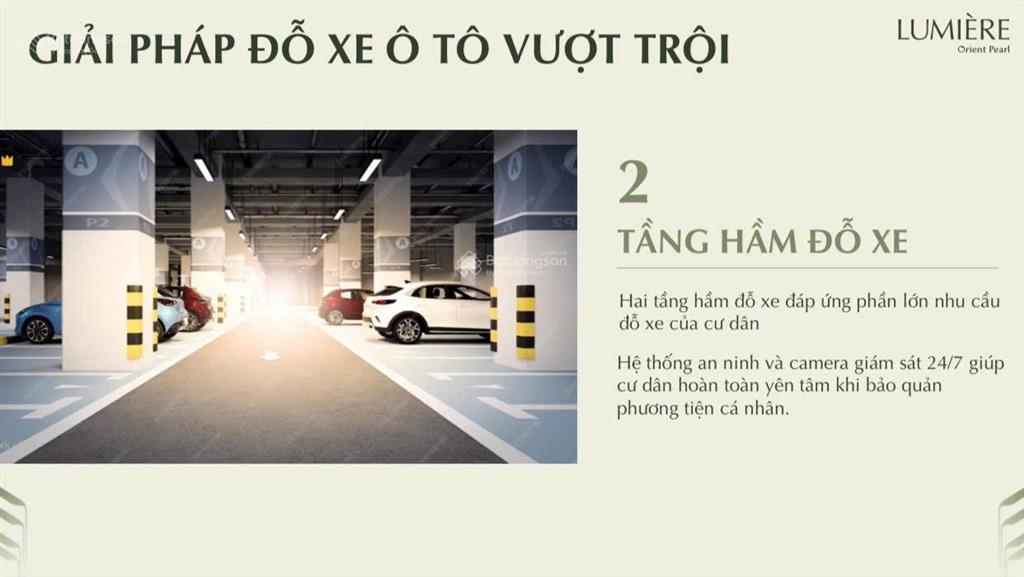 Studio  1 phòng ngủ lumiere orient pearl tầng trung giá rẻ hơn hđmb 100 triệu
