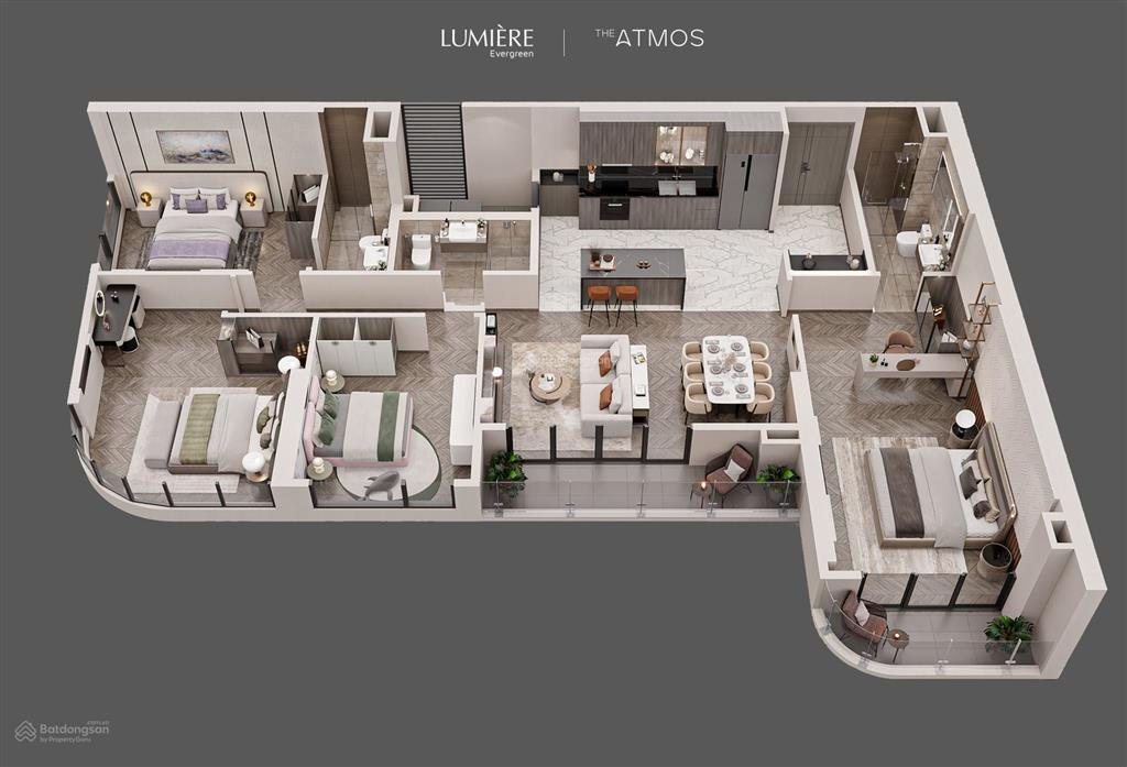Bán căn hộ 3pn90m9 tỷ tòa lumiere evergreenvvip vinhomes smart city