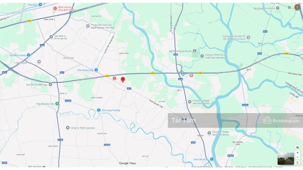Gần chợ hưng long đất ở ngang 5m 105m2, sổ 2025, ô tô thông 2 hướng đoàn nguyễn tuấn  đinh văn ước