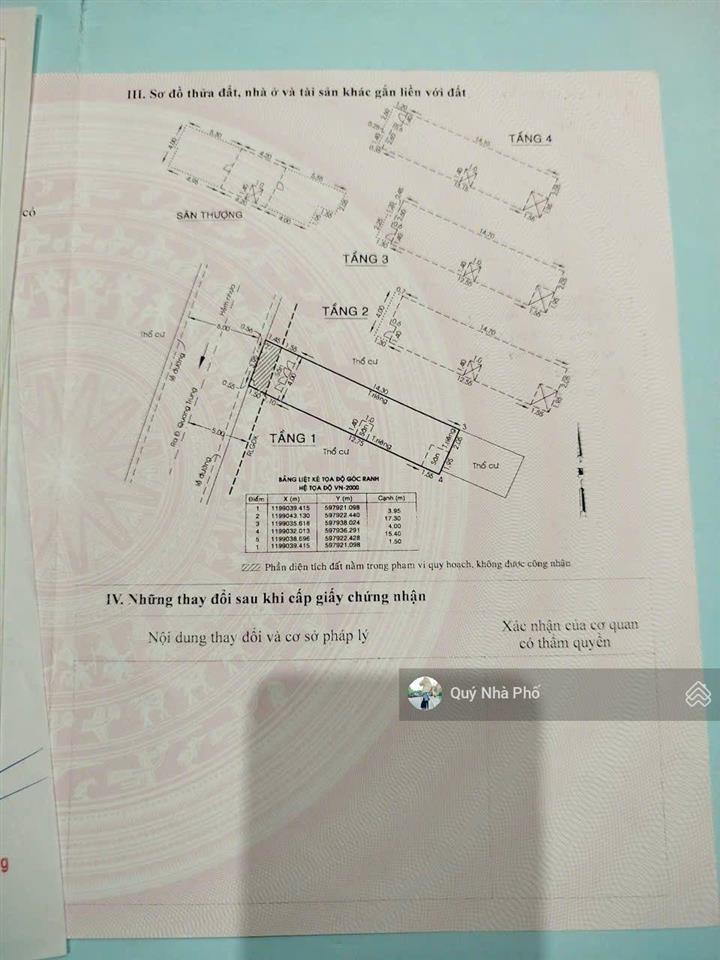 Mặt tiền kinh doanh, gần quang trung, p8 gò vấp, 67m2 4 tầng, 6 phòng ngủ, hoàn công đủ, 9.9