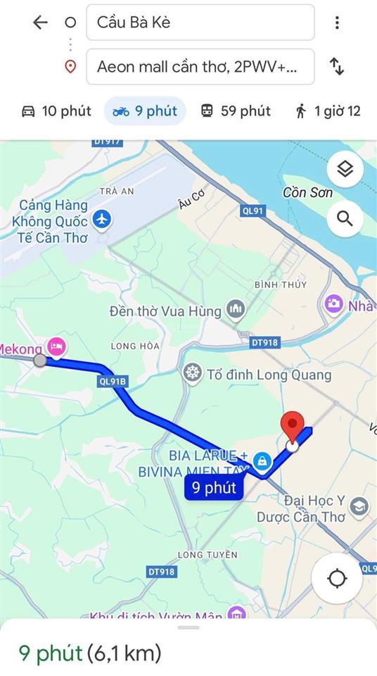 Chính chủ bán đất 2.939,7m2, mặt tiền quốc lộ 91b, thới an đông ( ngay cầu bà kè)