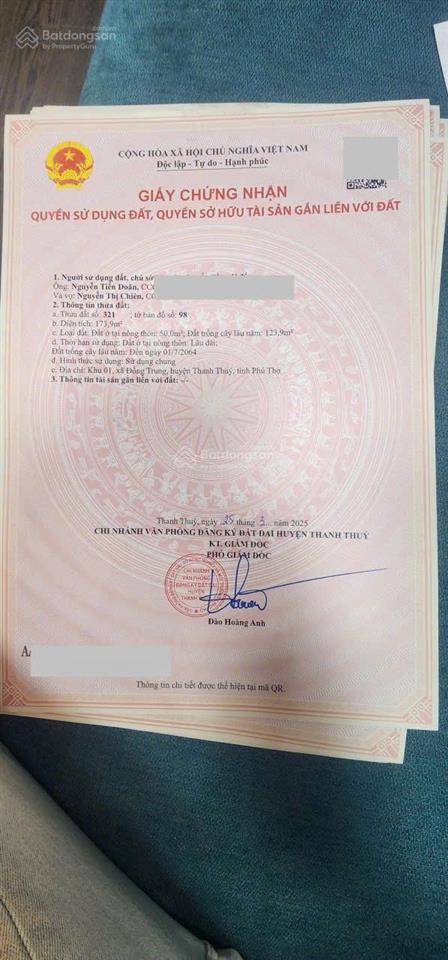 535tr có ngay 173.9m2 sổ đỏ cách hà nội 6km thanh thuỷ, cạnh công ty giày da hơn 4000 công nhân