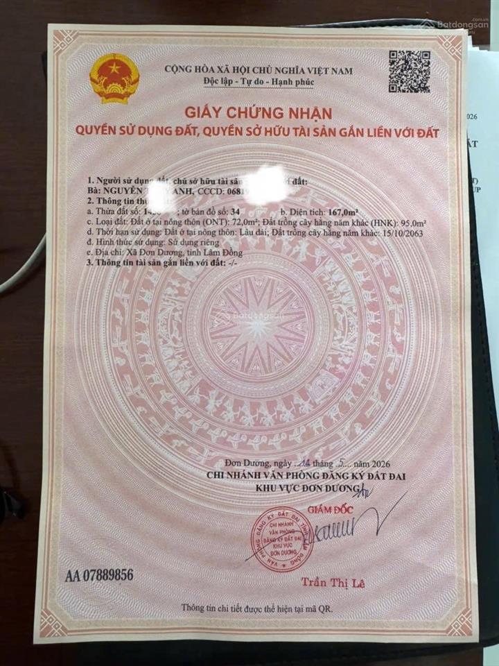Cơ hội hiếm có, chỉ 590 triệu sở hữu ngay đất thổ cư ven đà lạt, sổ riêng công chứng ngay