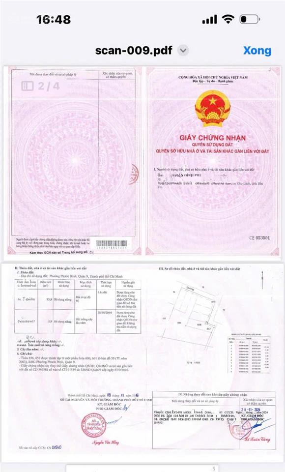 Giảm 2 tỷ, chỉ còn 4,5 tỷ  đất đẹp 94m2 ngang 5m  phước bình gần đỗ xuân hợp, liên phường