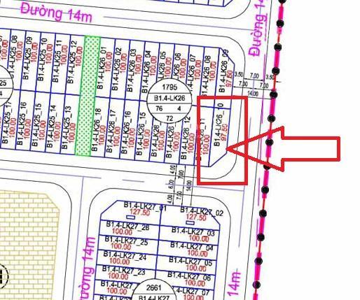 Bán liền kề góc 2 mặt thoáng giá 11 tỷ , nhiều ánh sáng gần hồ điều hòa và chung cư