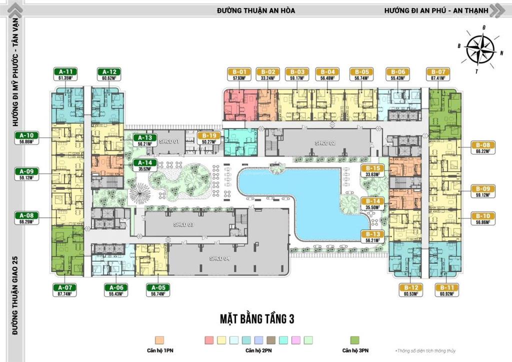Ben hill thuận an  giá chỉ 2.8 tỷ 60.87m2