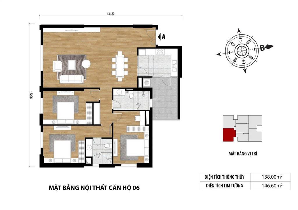 Quỹ căn ba phòng ngủ hiếm có còn lại tại tòa căn hộ paragon với giá chỉ từ 83tr/m2