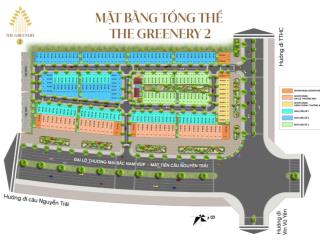 Bán dự án the greenery 2 (vn3) nhà phố 96m2 mặt đại lộ lê hồng phong cầu nguyễn trãi 2 mặt tiền