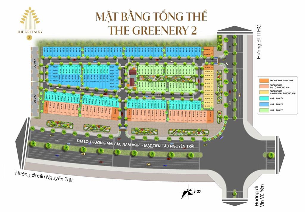 Bán nhà tuyến 2 đại lộ bắc nam lê hồng phong 4pn, 5wc, the greenery 2 hải phòng, 4,9 tỷ, 75m2, 3.5t