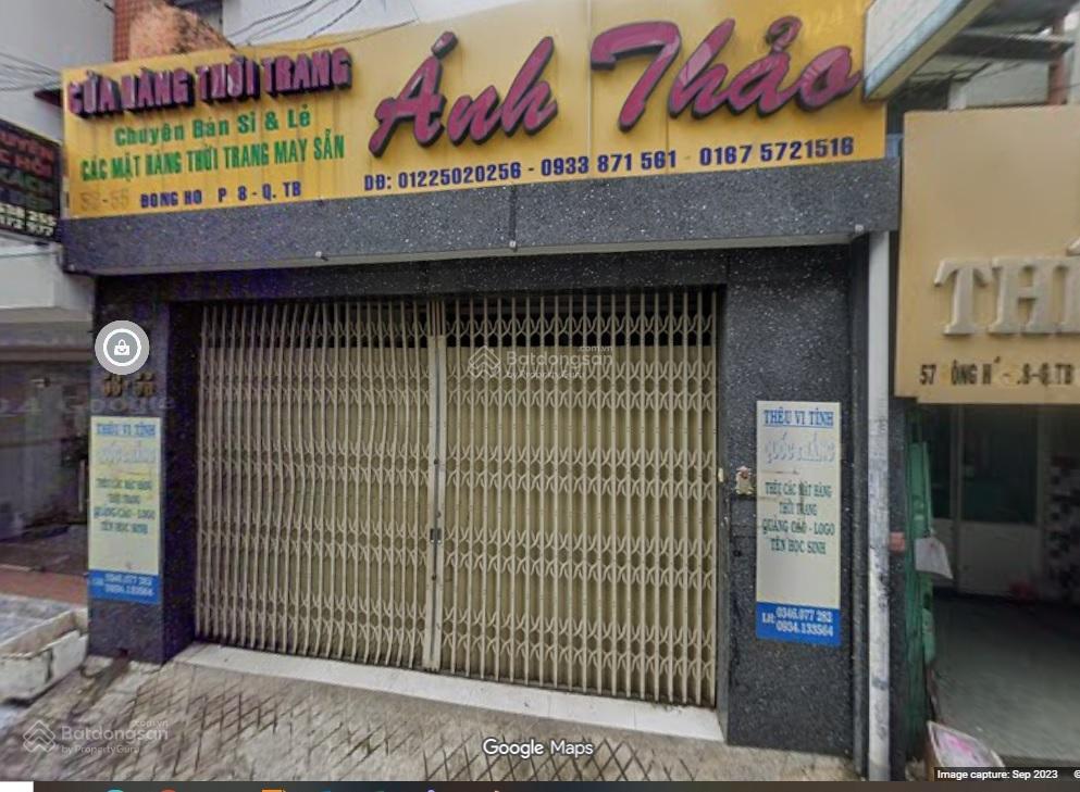 Bán đất, tặng nhà mặt phố tại đông hồ, 133m2, phường 8, quận tân bình