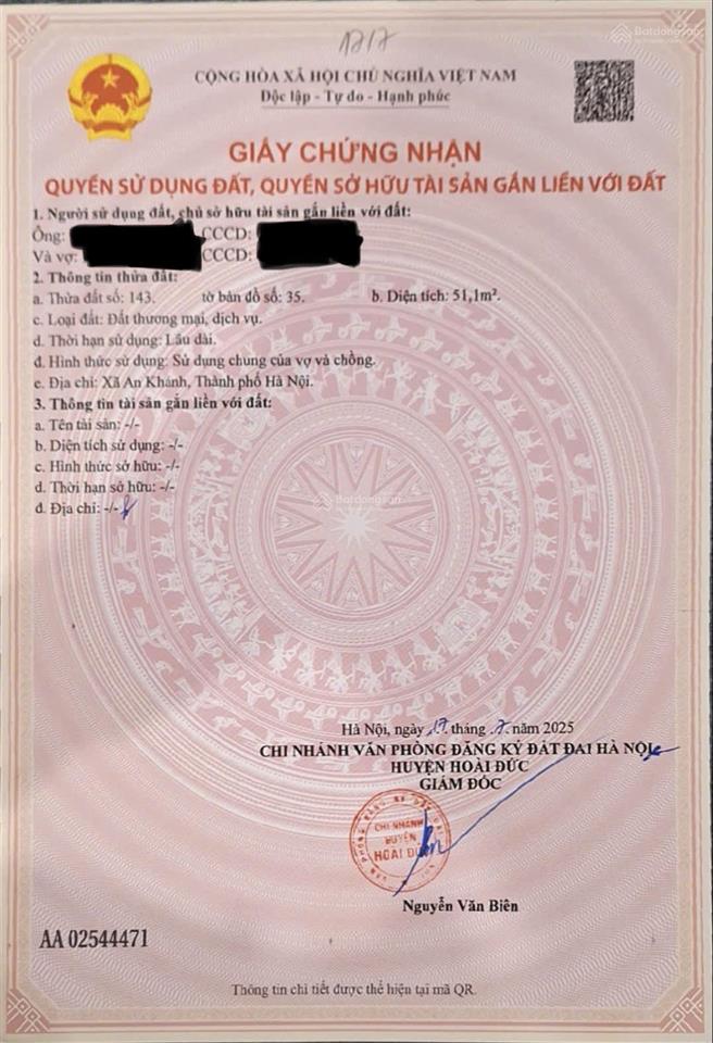 Đất dịch vụ 12,5ha, xã an thượng (an khánh)