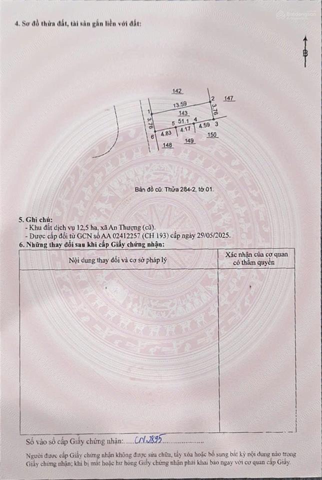 Đất dịch vụ 12,5ha, xã an thượng (an khánh)