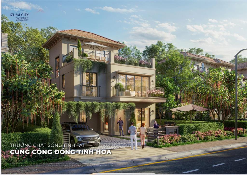 Nhà phố vườn ven sông izumi city  chỉ cách vinhomes quận 9 qua cầu đồng nai 2  sân vườn 54m2