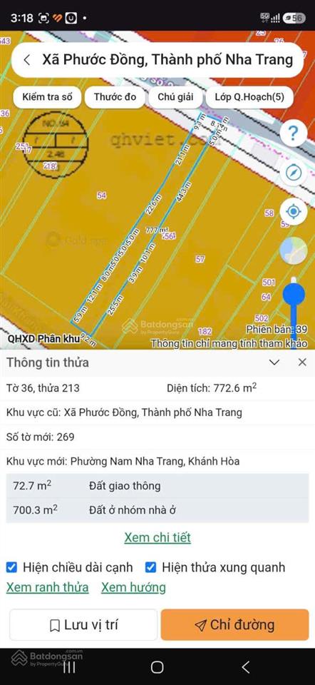Đất ngang 9.2m mặt tiền đường thái khang, 2 mặt tiền trước sau, có sẵn thổ cư