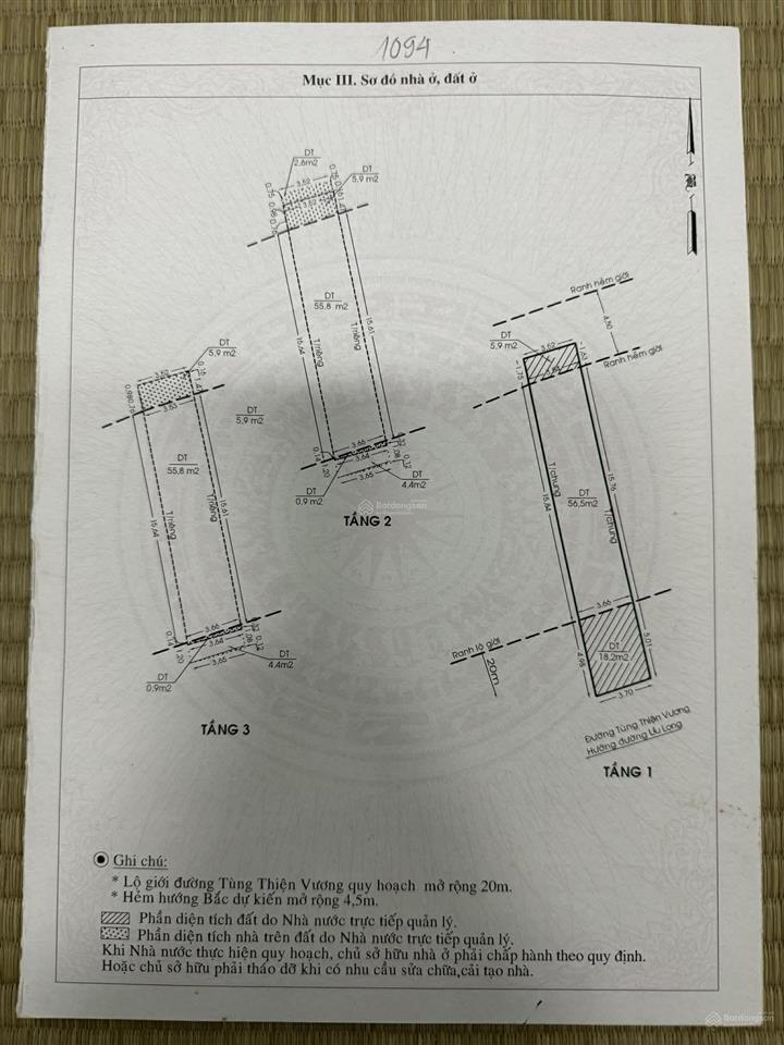 Bán nhà riêng tại đường tùng thiện vương, 10,8 tỷ, 56,4m2, quận 8, tp.hcm