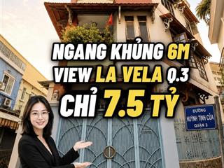 Không có căn thứ 2! nhà q3 4 tầng 5pn, ngang khủng 6x9m giá rẻ 7.5 tỷ