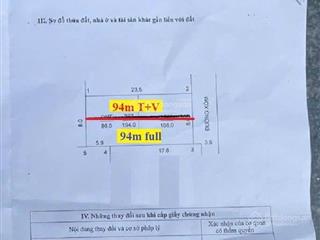 Bán 94m2 full thổ lũng vị, phú nghĩa, hà nội