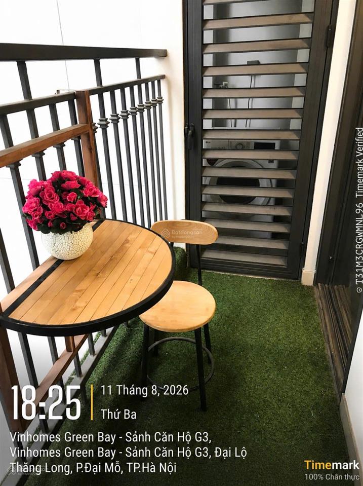 Chính chủ cho thuê căn hộ studio 30m2 full nội thất cao cấp giá 8,5 tr/th vinhomes greenbay