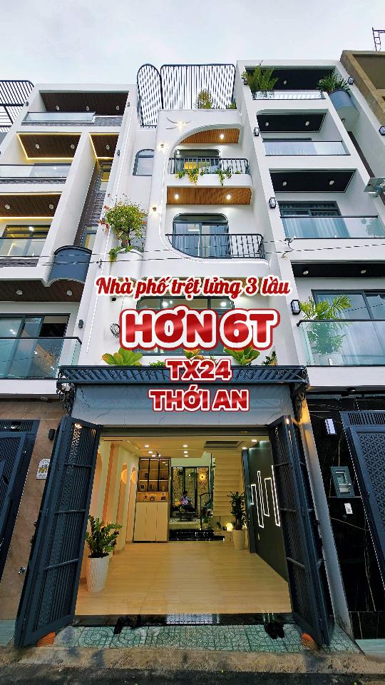 NHÀ ĐẸP 5 TẦNG TX24 Q12 - ĐƯỜNG 7M THÔNG - KHU DÂN CƯ ĐỒNG BỘ