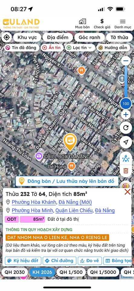Bán đất đường bàu năng 5, hoà minh, liên chiểu, đà nẵng