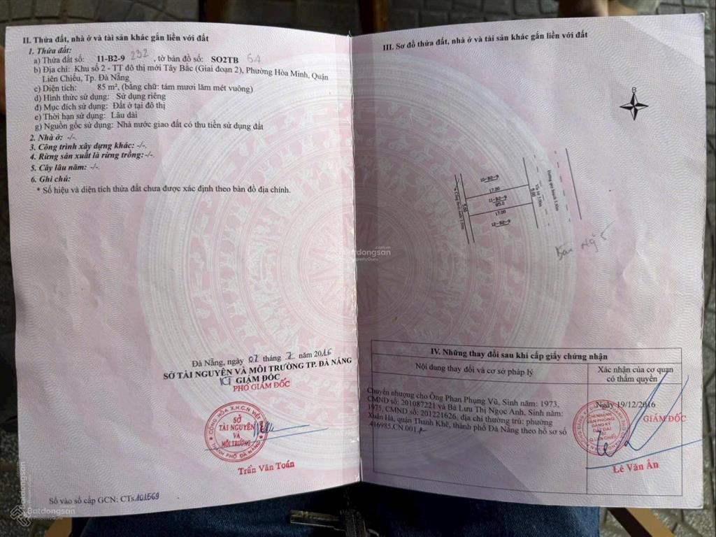 Bán đất đường bàu năng 5, hoà minh, liên chiểu, đà nẵng