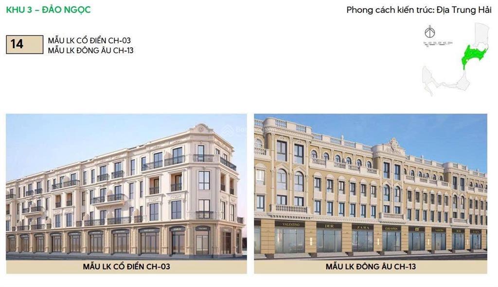 Bán shophouse liền kề đường sóng vịnh 15  phân khu đảo ngọc, sát ngay biển