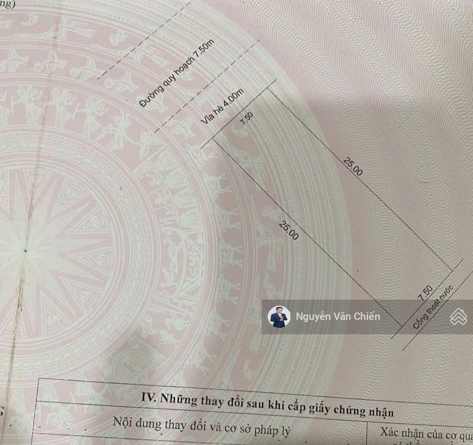 Chính chủ bán lô đất nền biệt thự golden hill ngang 7,5m dài 25m diện tích 187,5m giá 4,9tỷ/187,5m2