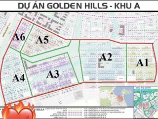 Cần bán lô đất nền biệt thự golden hill đối diện công viên lớn khu a ngang 7,8m