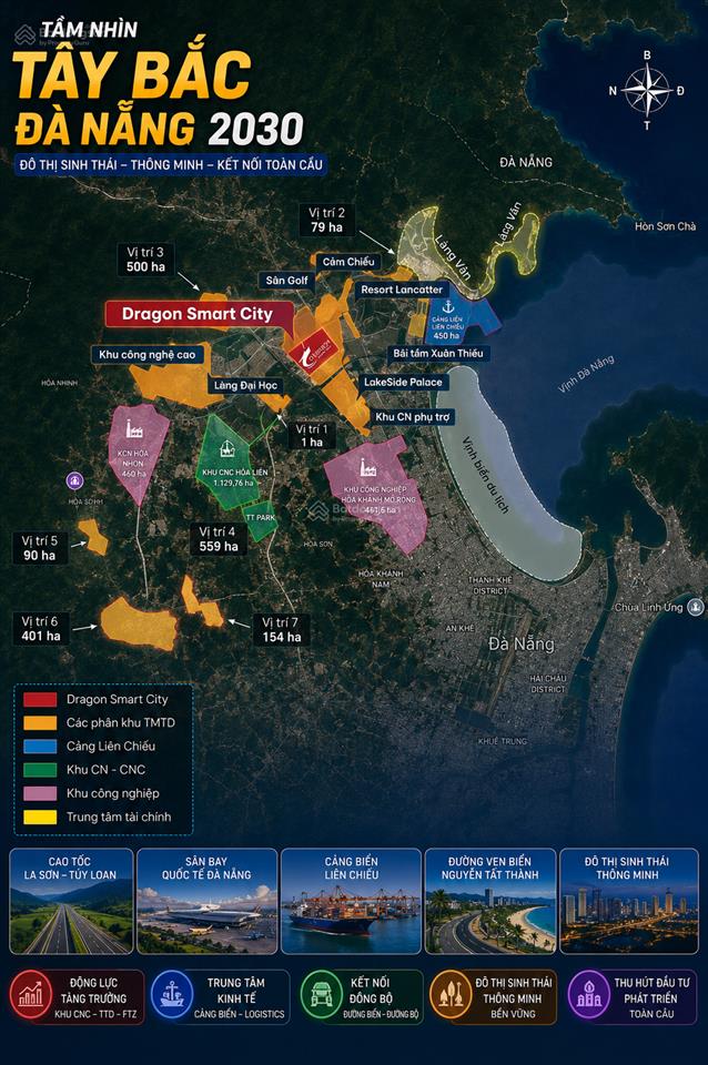 Bán đất 2 mặt tiền dự án tại dragon smart city danang,đường 10,5m và 5,5m chỉ 22,5tr/m2 sổ sẵn