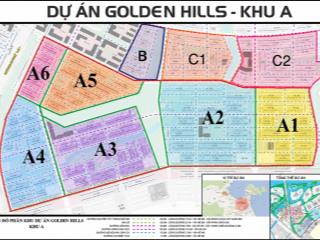 Chính chủ cần bán lô đất nền kđt golden hill a2 gần trường, 125m2 xây tự do tối đa 5,5 tầng