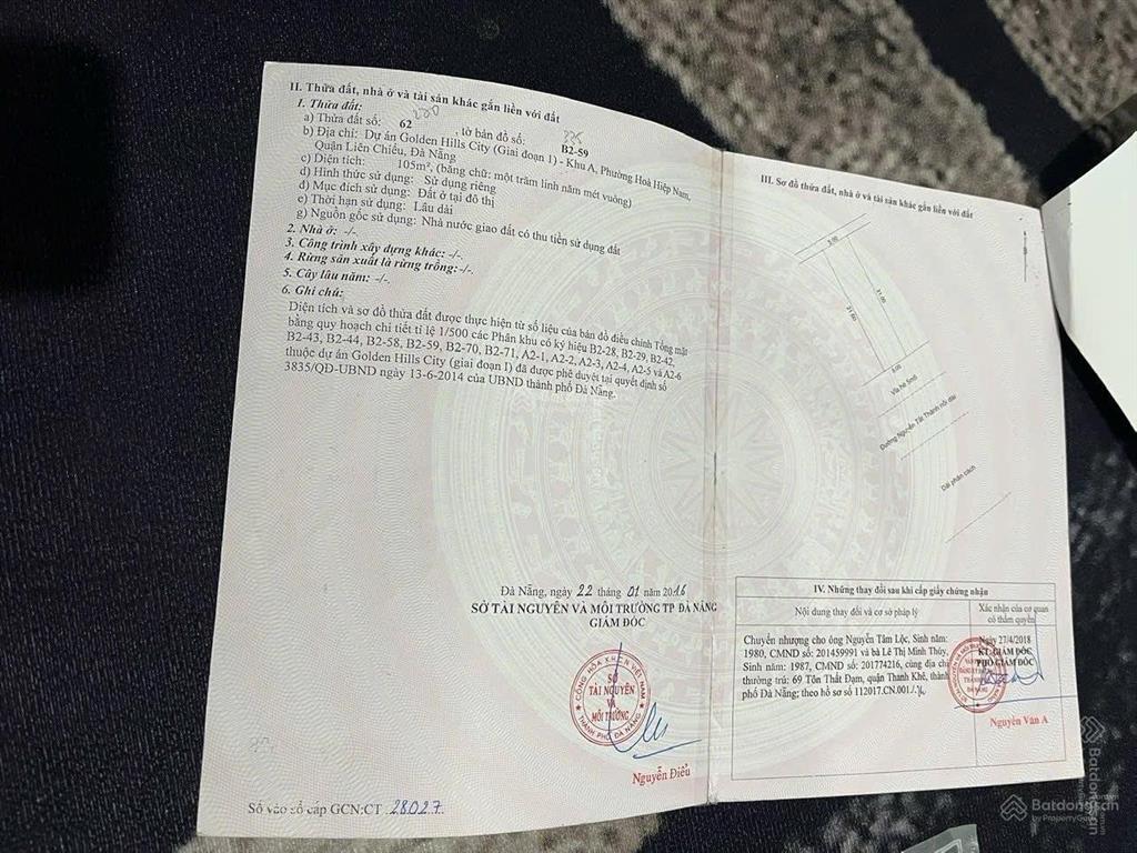 Chính chủ cần bán lô đất nền đường nguyễn tất thành nối dài sổ cá nhân xây tự do