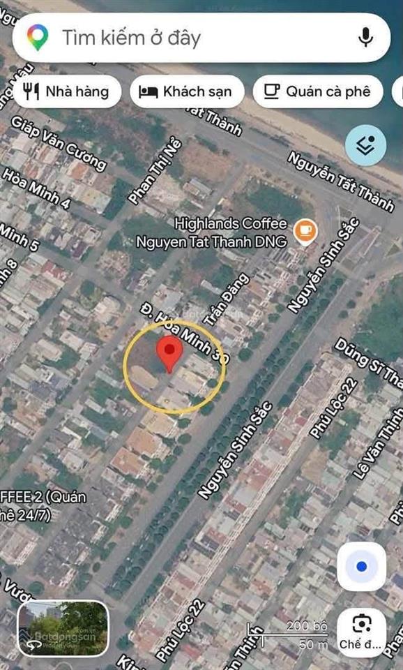 Đất gần biển nguyễn sinh sắc chỉ 6,5 tỷ! đường trần đăng, đông nam