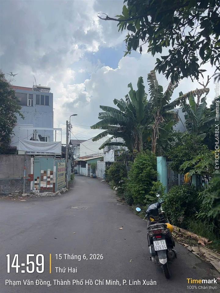 Bán 56,6m2 thổ cư, đường 6m, ngay phạm văn đồng, giá chỉ 4 tỷ