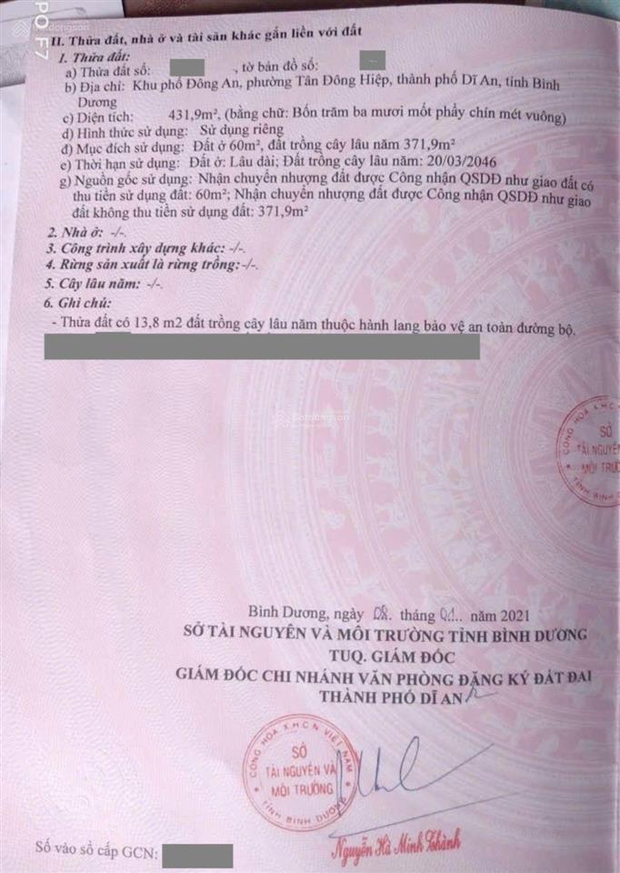 Đất 718m ngang 15m mặt tiền đt 743b gần ngã tư bình thung, phường tân đông hiệp, tp dĩ an.