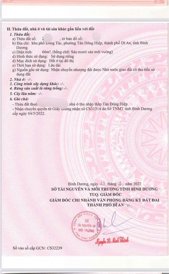 Đất đẹp kdc lê phong, gần trung tâm y tế dĩ an, tân đông hiệp dĩ an