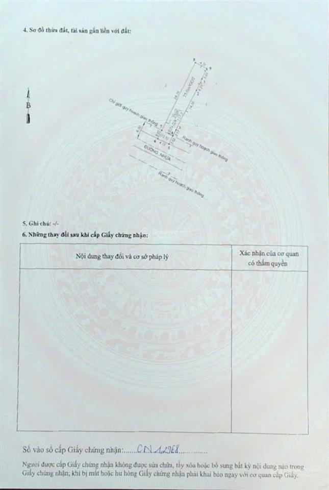 Đất 117,3m2 kdc gần khu hành chính, phường dĩ an, tp dĩ an