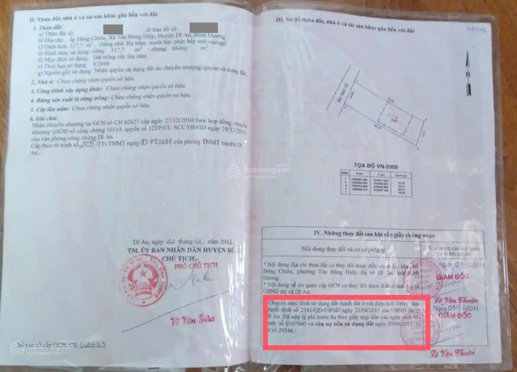 Bán đất 318m2 ngang 10m tặng nhà kho xưởng gần ngã tư chiêu liêu, phường tân đông hiệp, tp dĩ an