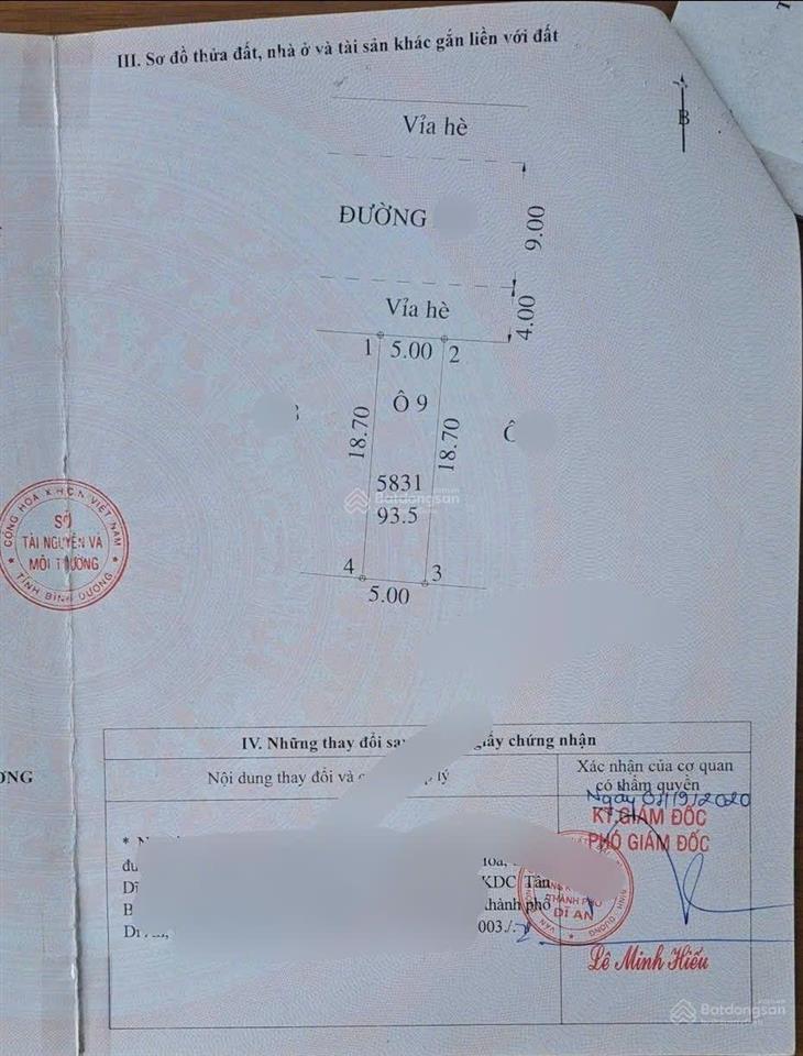 Nhà mặt tiền kinh doanh kdc biconsi, phường tân đông hiệp, tp dĩ an