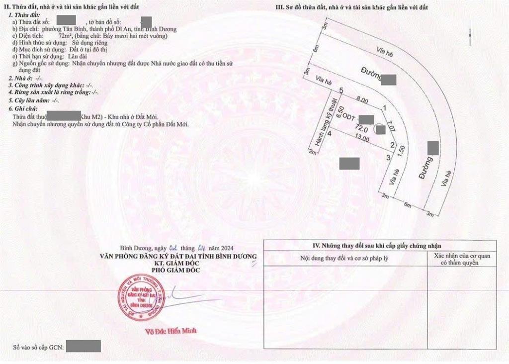 Đất kdc đất mới, gần ngã tư chiêu liêu, phường tân bình, tp dĩ an