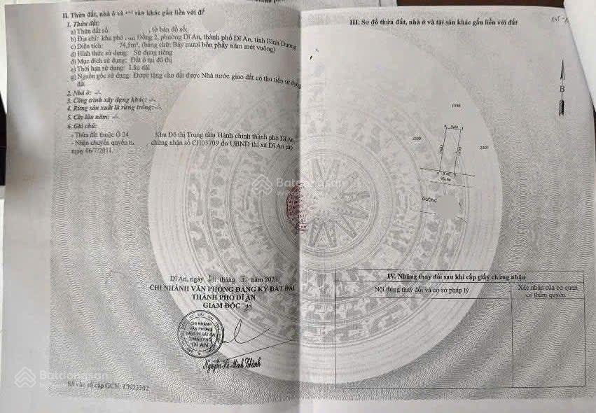 Đất đẹp trung tâm hành chính dĩ an, phường dĩ an, tp dĩ an