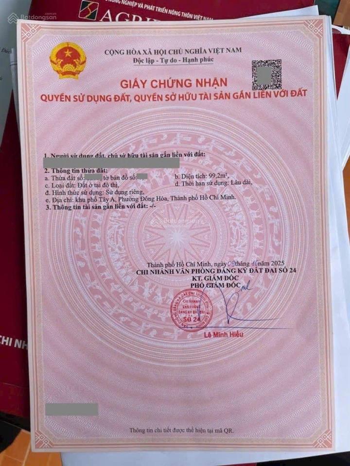 Nhà phố mặt tiền khu tái định cư bigc go, phường đông hòa, tp dĩ an.