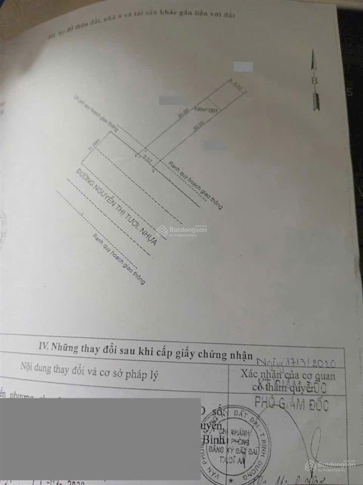 Nhà mặt tiền kinh doanh nguyễn thị tươi, phường tân bình, tp dĩ an
