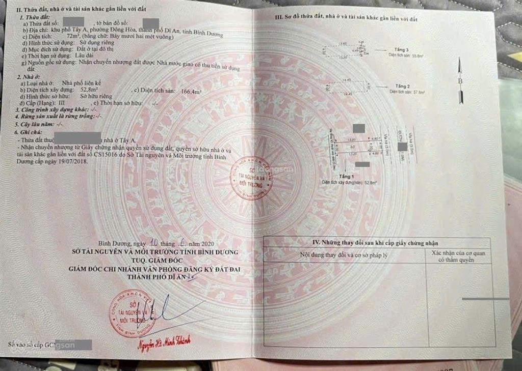Nhà phố hoàn công kdc hoàng hùng gần bigc go dĩ an, phường đông hòa, tp dĩ an