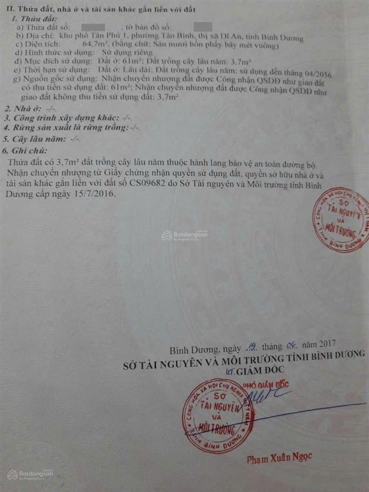 Nhà phố gần ngã tư chiêu liêu, phường đông hiệp, tp dĩ an