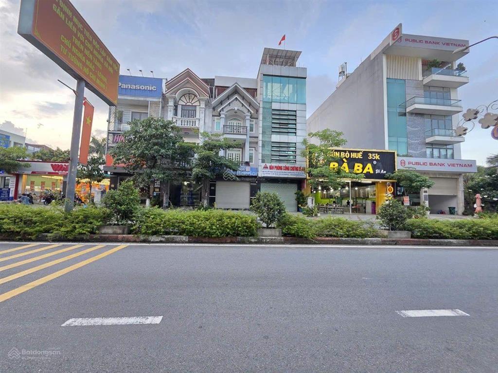 Nhà phố 250m mặt tiền trung tâm hành chính dĩ an, phường dĩ an, tp dĩ an.