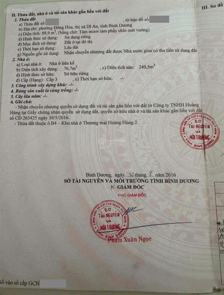 Nhà phố hoàn công kdc hoàng hùng gần bigc go dĩ an, đông hòa, tp dĩ an. (phường đông hoà, tphcm)
